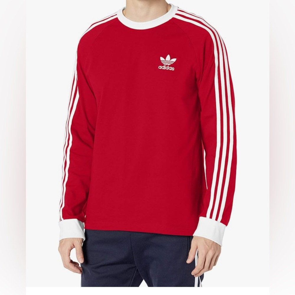 Men, Adidas striped long sleeve T-shirt
